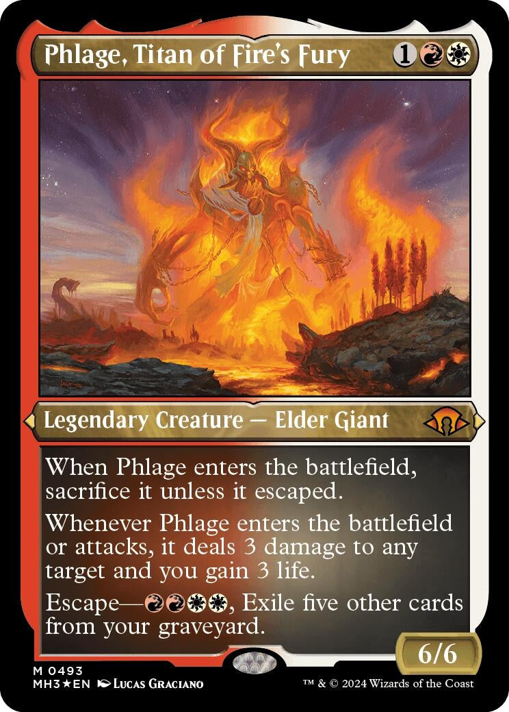 Phlage Titan of Fire’s Fury (Foil Etched) (493) [MH3] - MTG Single