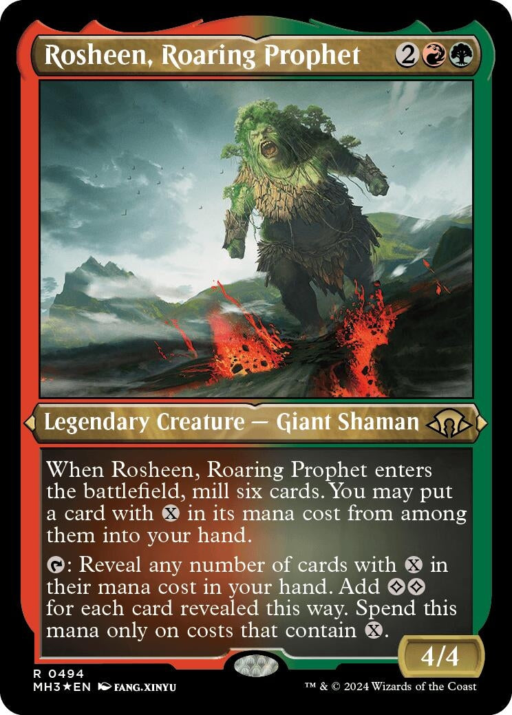 Rosheen Roaring Prophet (Foil Etched) (494) [MH3] - MTG Single