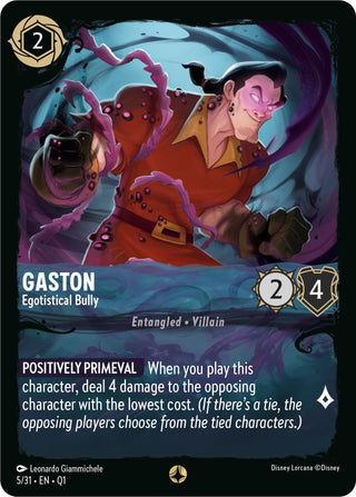 Gaston - Egotistical Bully (5) (Q1) - Disney Lorcana Single