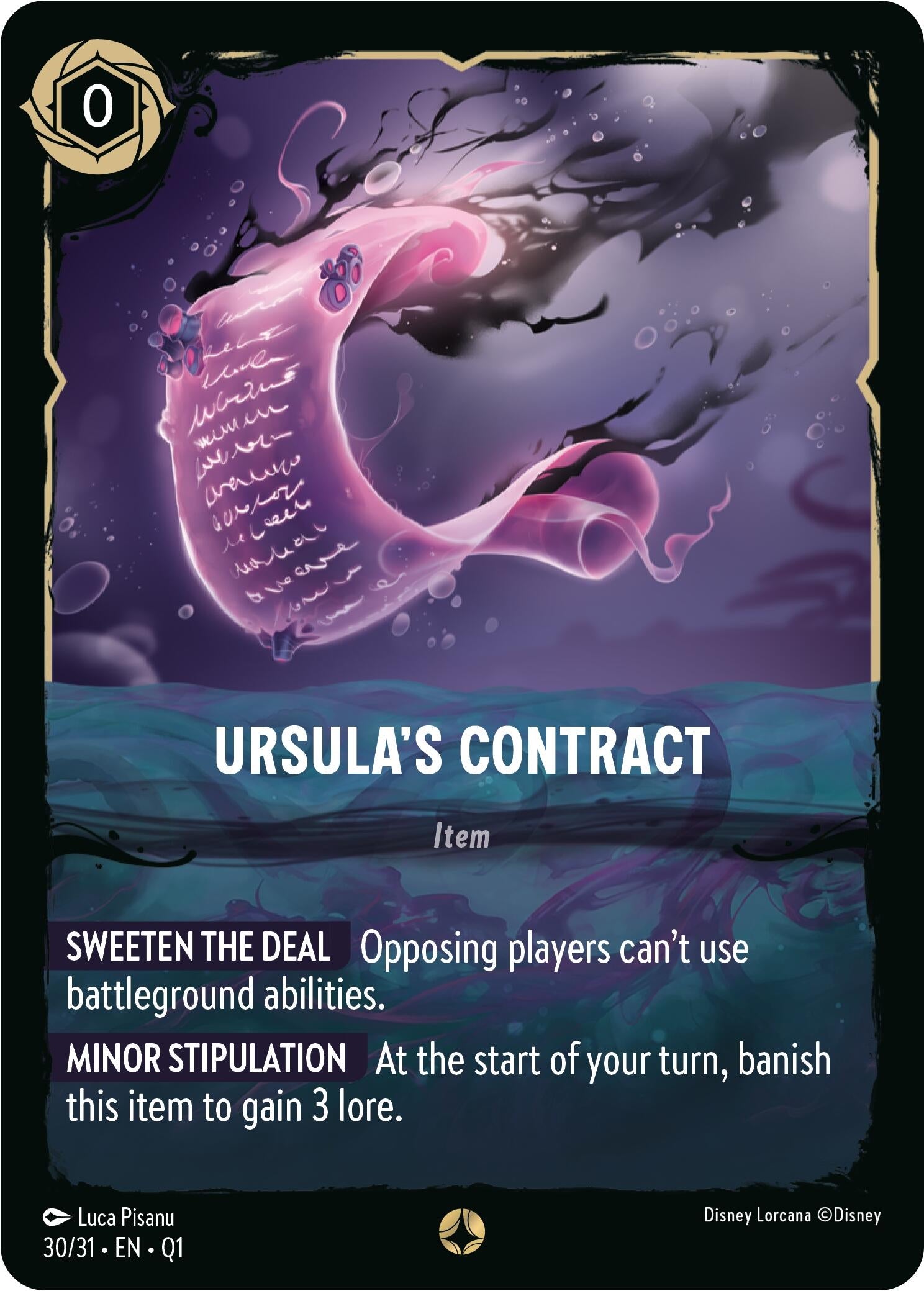 Ursula’s Contract (30) (Q1) - Disney Lorcana Single