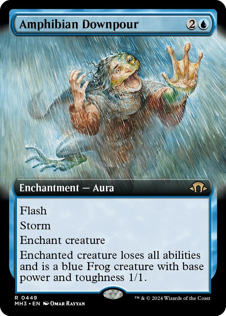 Amphibian Downpour (Extended Art) (449) [MH3] - MTG Single