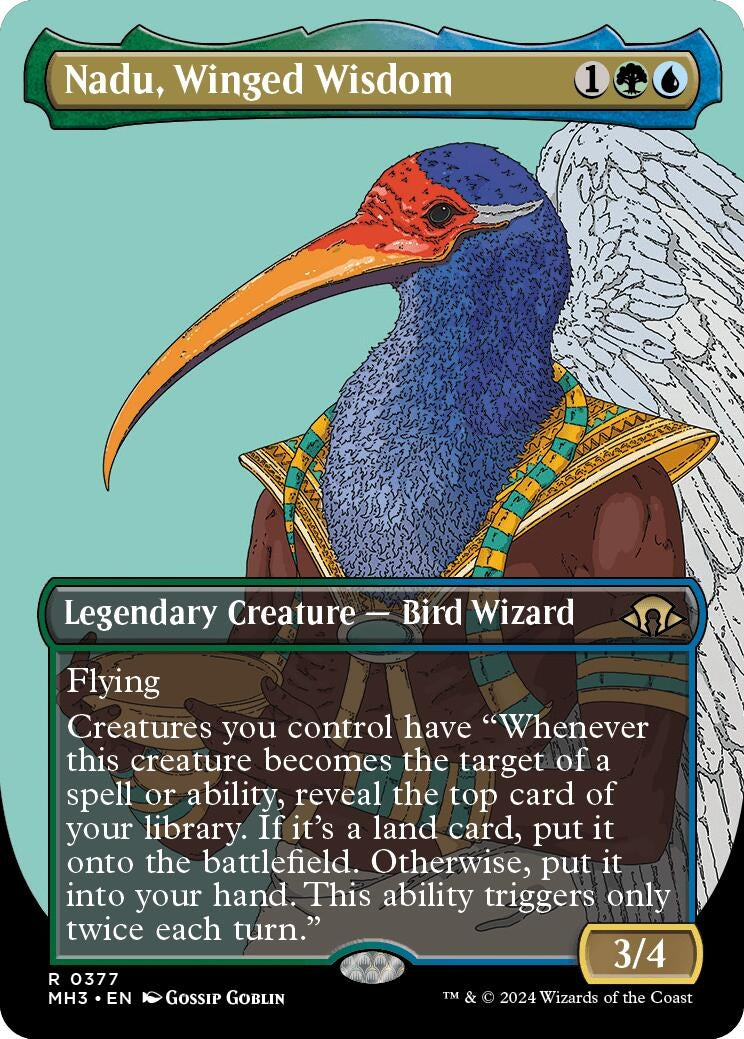 Nadu Winged Wisdom (Borderless) (377) [MH3] - MTG Single
