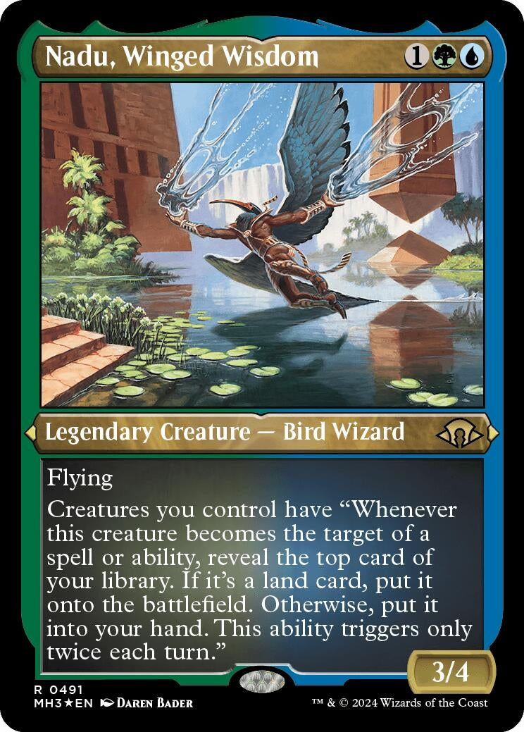 Nadu Winged Wisdom (Foil Etched) (491) [MH3] - MTG Single