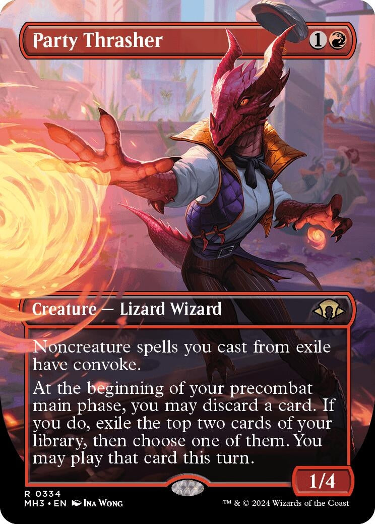 Party Thrasher (Borderless) (334) [MH3] - MTG Single