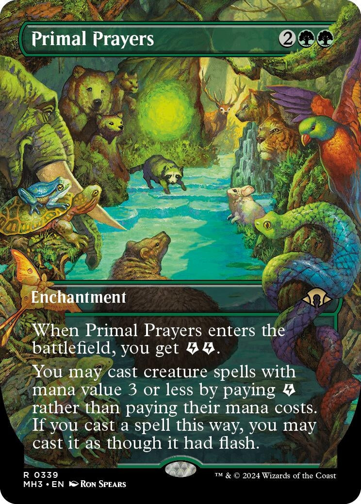 Primal Prayers (Borderless) (339) [MH3] - MTG Single