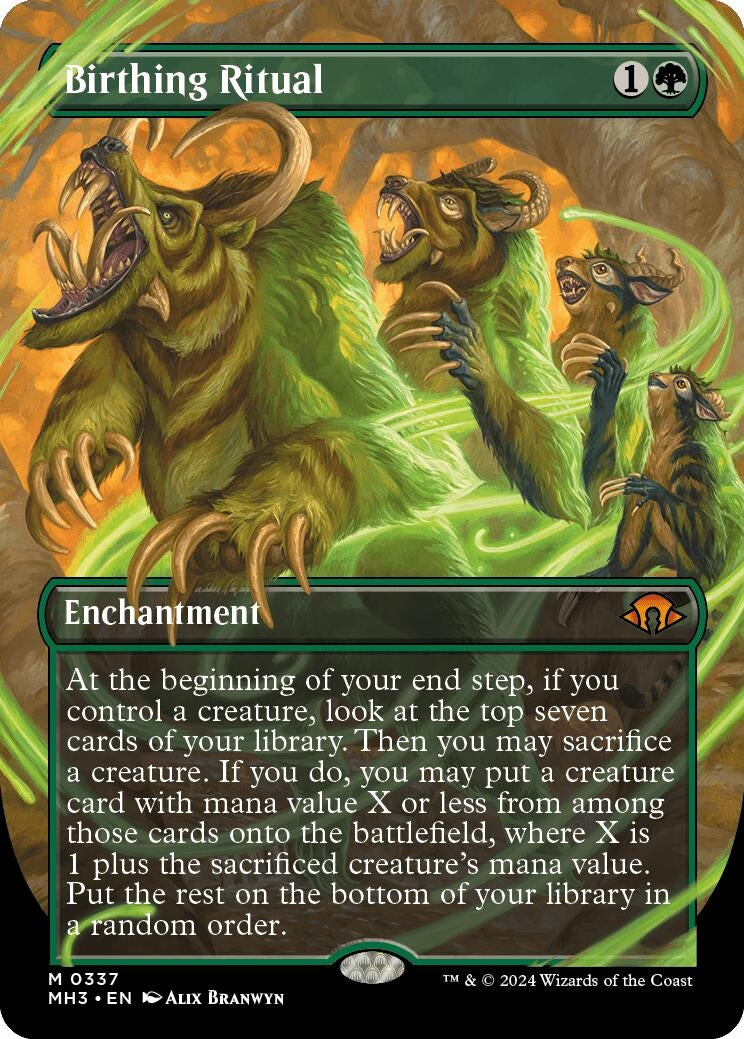 Birthing Ritual (Borderless) (337) [MH3] - MTG Single