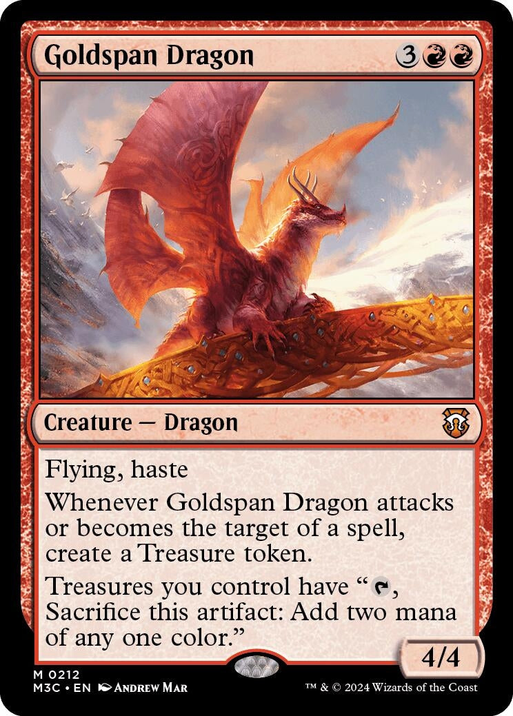 Goldspan Dragon (212) [M3C] - MTG Single