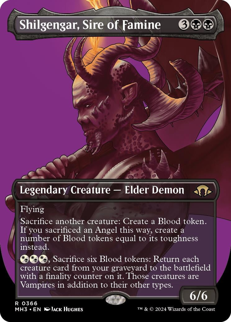 Shilgengar Sire of Famine (Borderless) (366) [MH3] - MTG Single