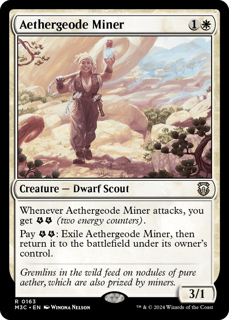 Aethergeode Miner (Ripple Foil) (163) [M3C] - MTG Single