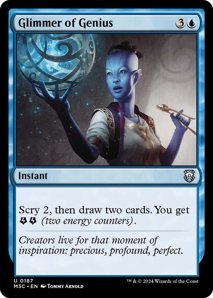 Glimmer of Genius (Ripple Foil) (187) [M3C] - MTG Single