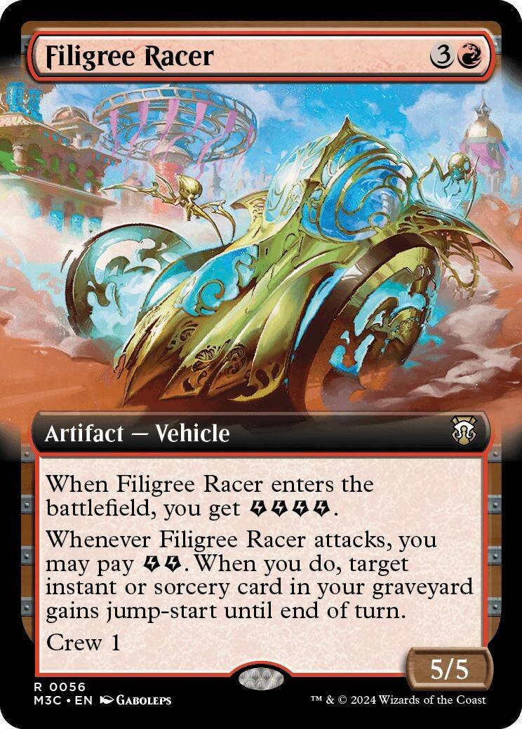 Filigree Racer (Extended Art) (Ripple Foil) (56) [M3C] - MTG Single