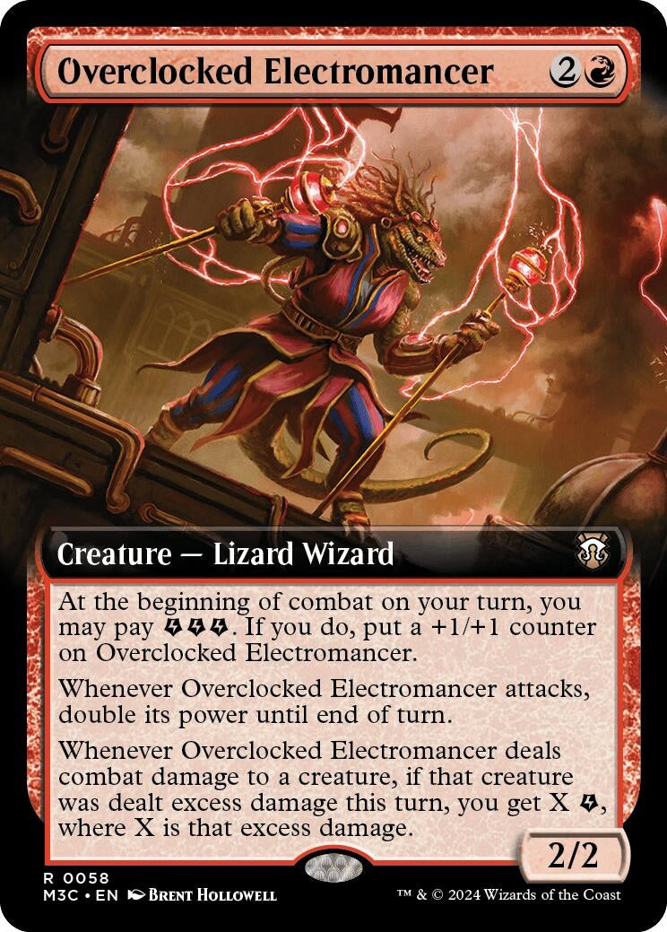 Overclocked Electromancer (Extended Art) (Ripple Foil) (58) [M3C] - MTG Single