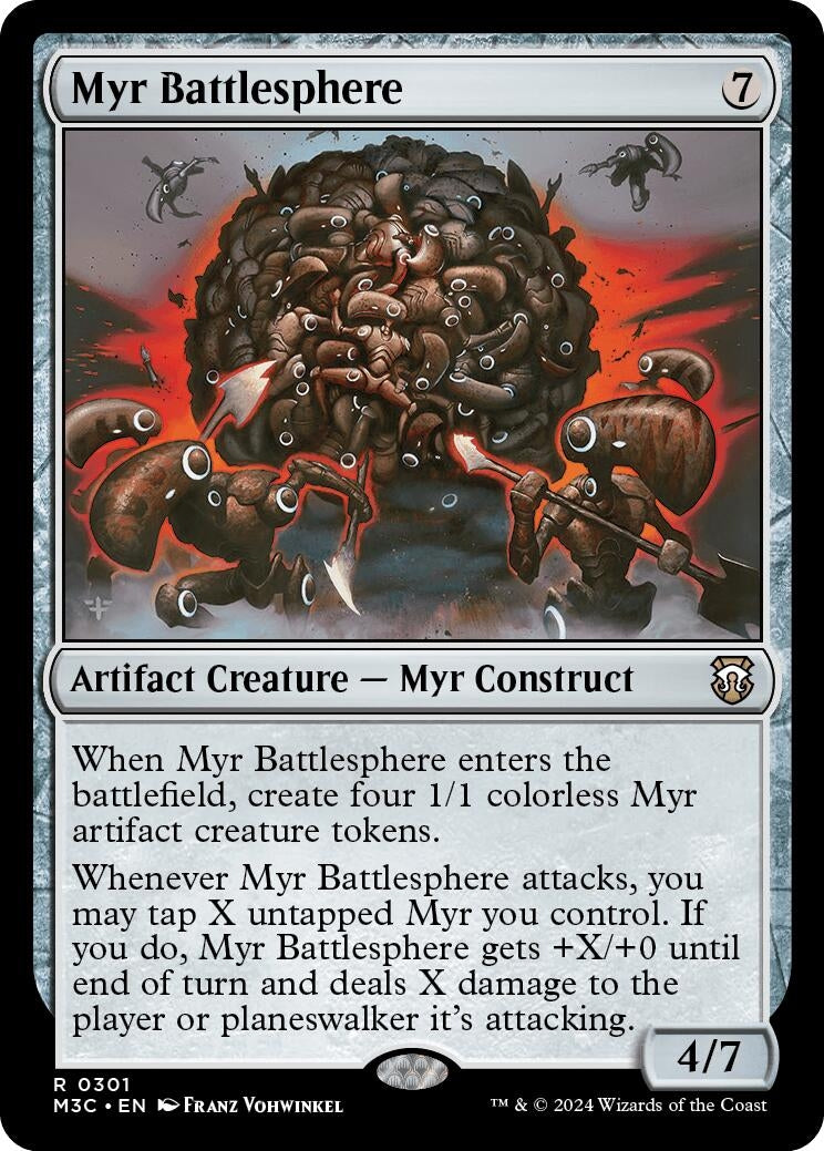 Myr Battlesphere (Ripple Foil) (301) [M3C] - MTG Single