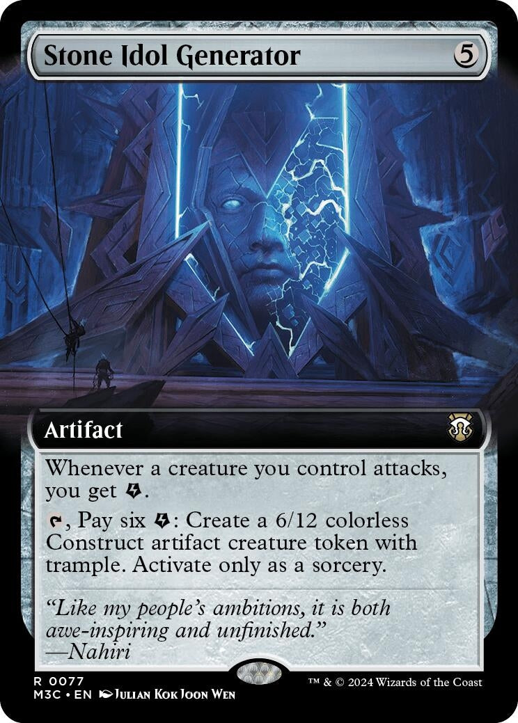 Stone Idol Generator (Extended Art) (Ripple Foil) (77) [M3C] - MTG Single