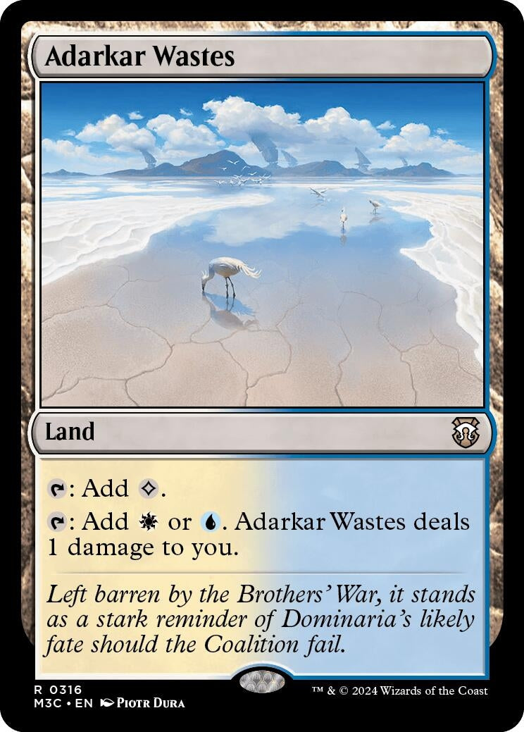 Adarkar Wastes (Ripple Foil) (316) [M3C] - MTG Single