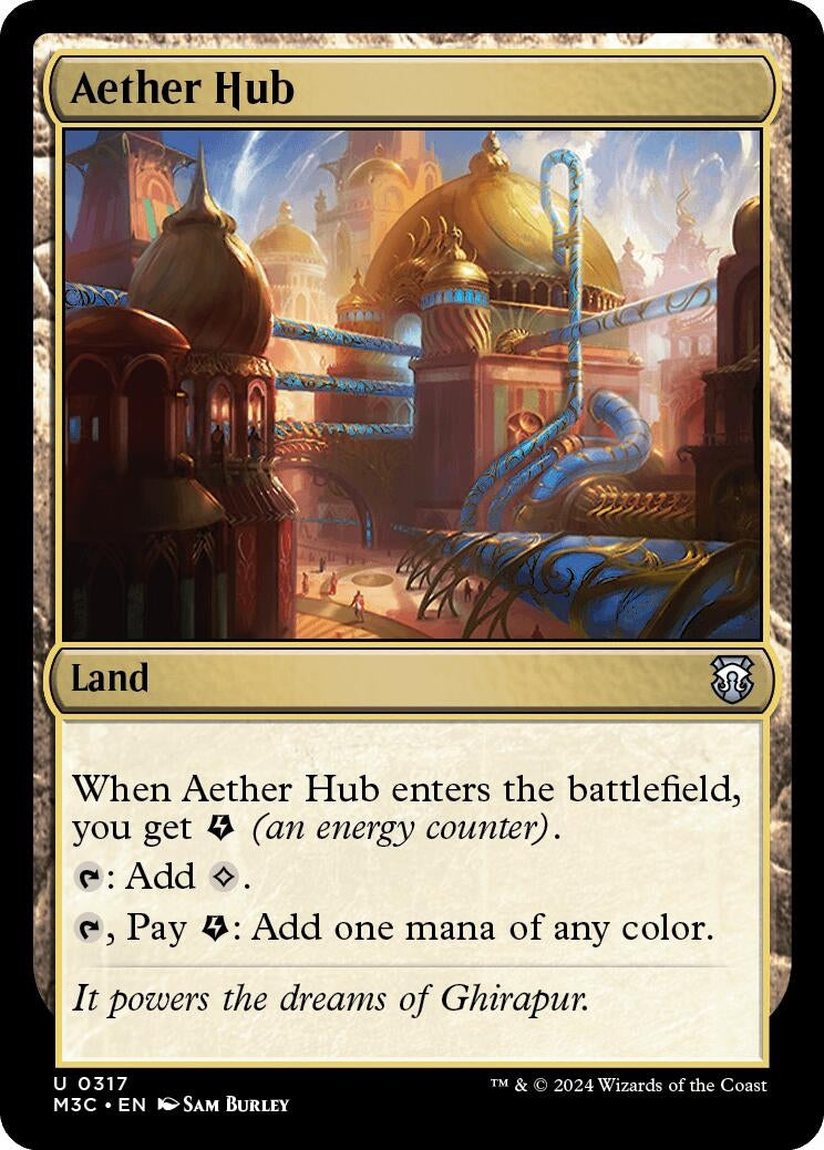 Aether Hub (Ripple Foil) (317) [M3C] - MTG Single