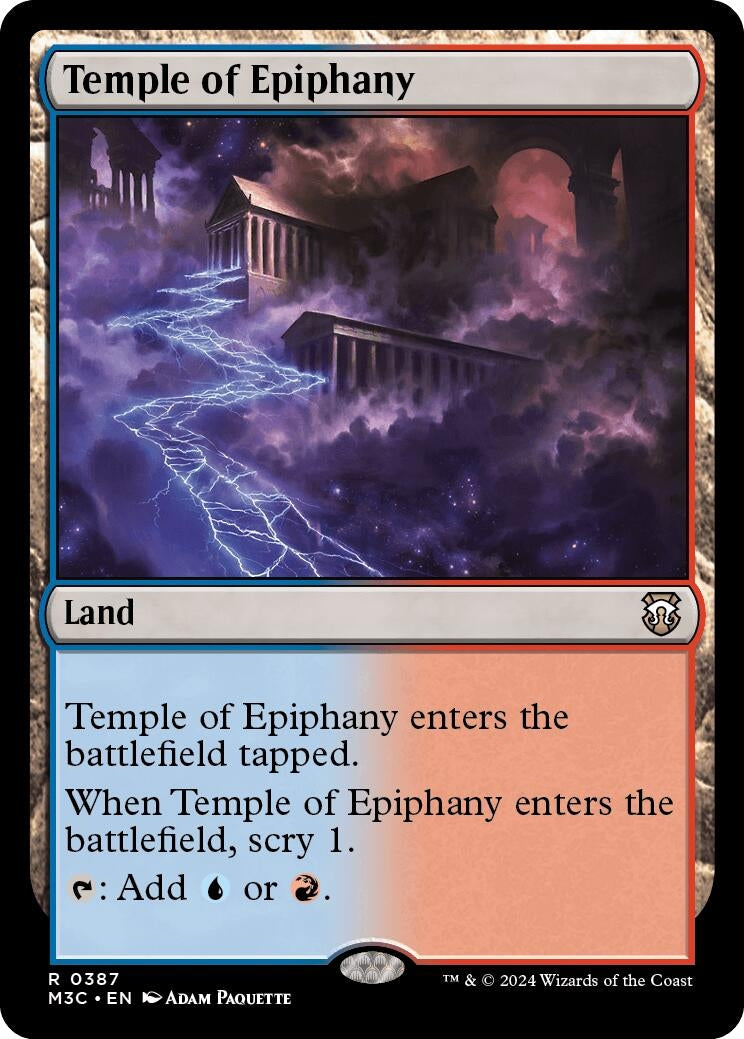 Temple of Epiphany (Ripple Foil) (387) [M3C] - MTG Single