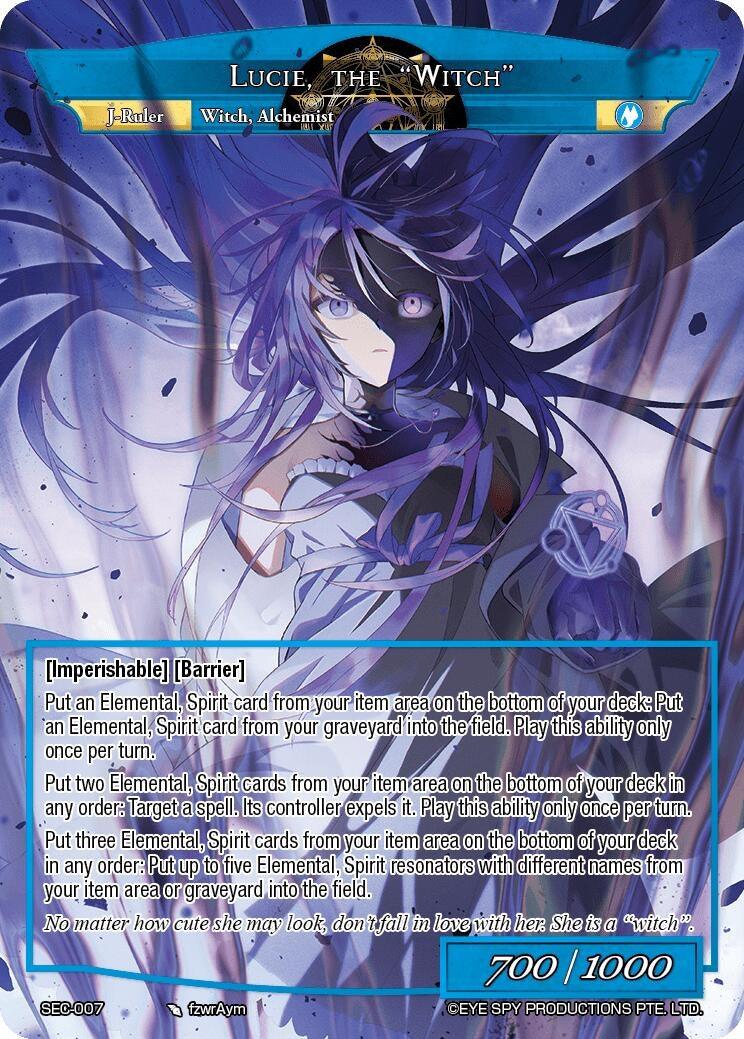 Lucie Synthetic Alchemist // Lucie the ’Witch’ (Uber Rare) (Alternate Art) (7) [TTT] - Force of Will Single