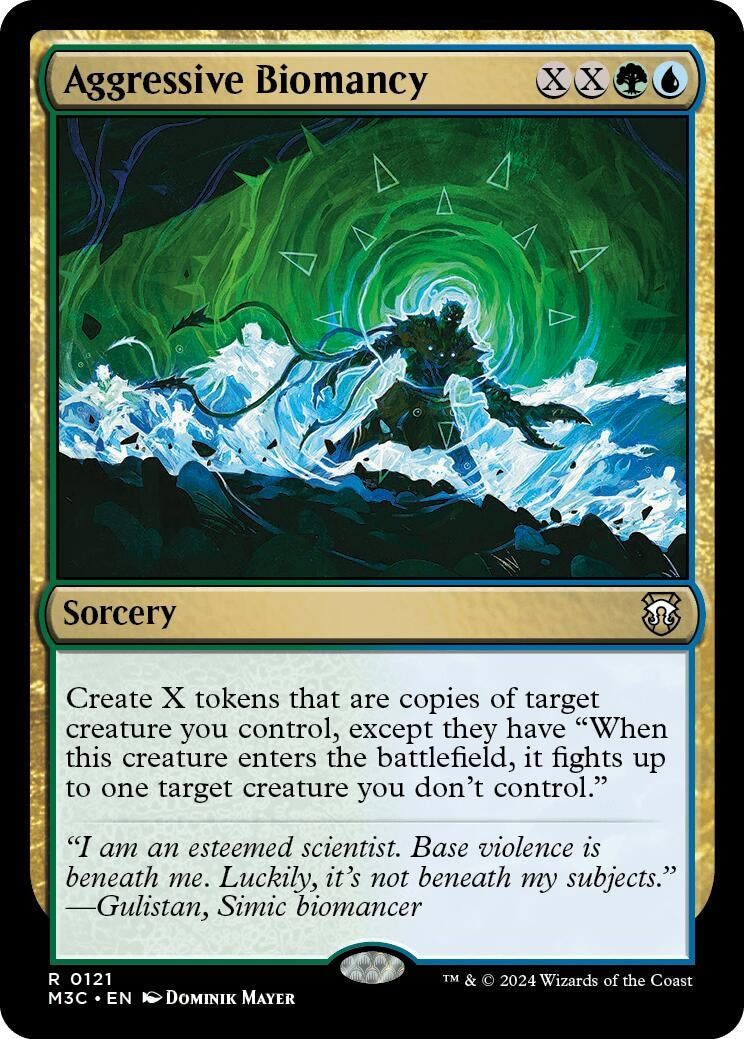 Aggressive Biomancy (121) [M3C] - MTG Single