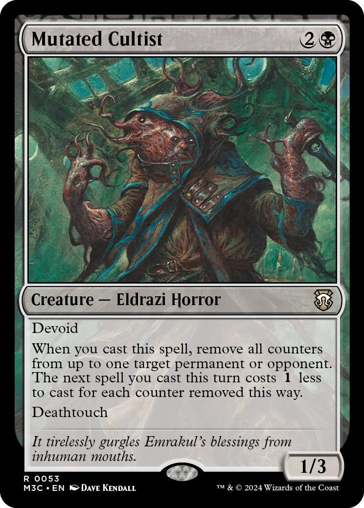 Mutated Cultist (Ripple Foil) (53) [M3C] - MTG Single