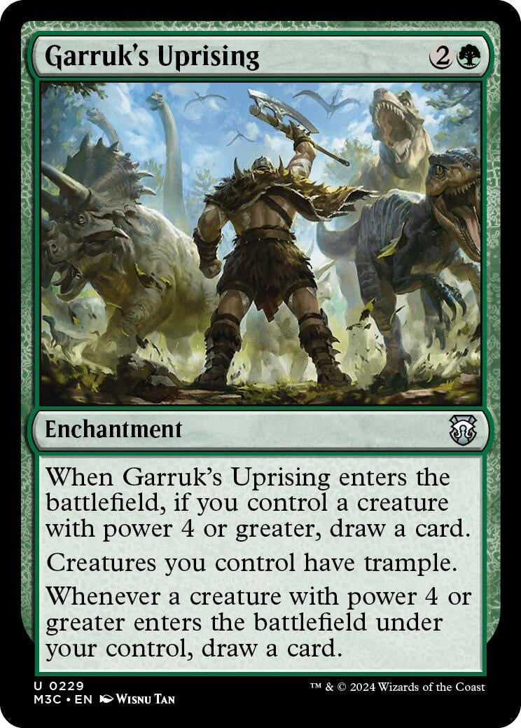Garruk’s Uprising (Ripple Foil) (229) [M3C] - MTG Single