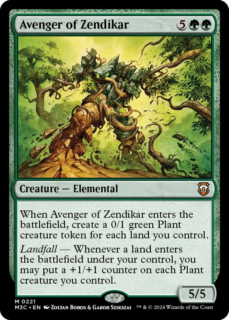 Image for Avenger of Zendikar (Ripple Foil) (221) (Modern Horizons 3) - Magic: The Gathering