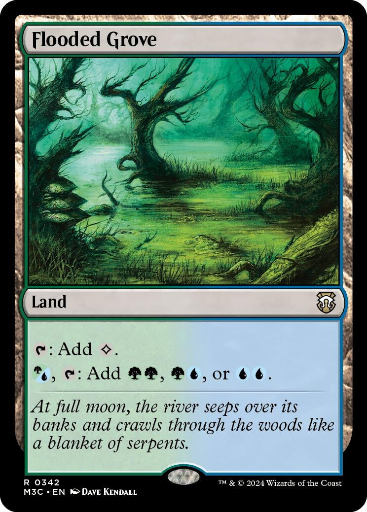 Flooded Grove (Ripple Foil) (342) [M3C] - MTG Single