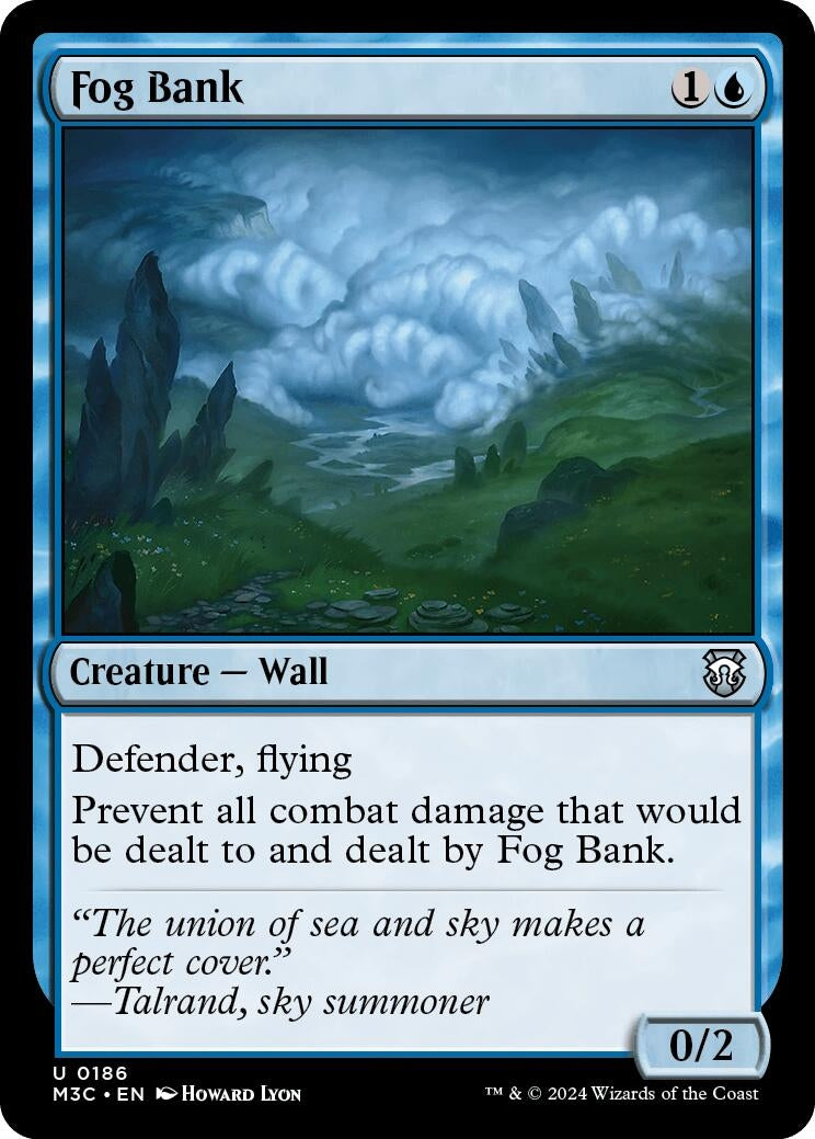 Fog Bank (Ripple Foil) (186) [M3C] - MTG Single