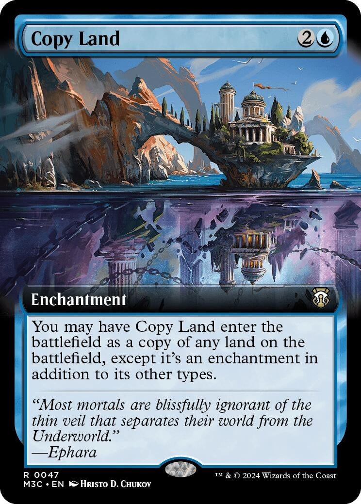Copy Land (Extended Art) (Ripple Foil) (47) [M3C] - MTG Single