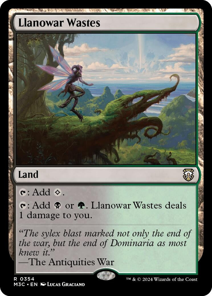 Llanowar Wastes (Ripple Foil) (354) [M3C] - MTG Single