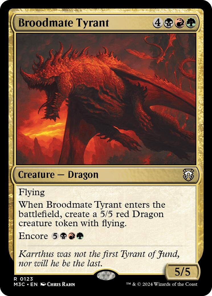 Broodmate Tyrant (123) [M3C] - MTG Single