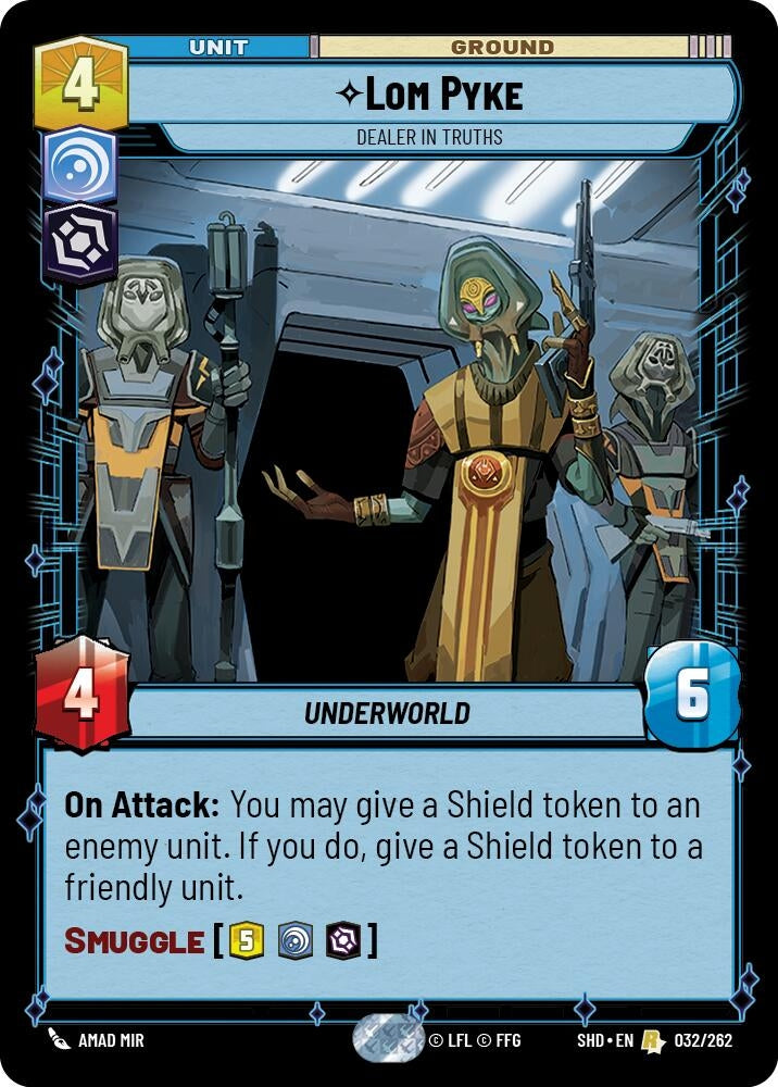Lom Pyke - Dealer in Truths (32) (SHD) - Star Wars: Unlimited Single