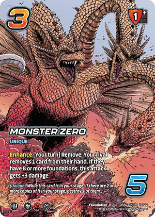 Monster Zero (Alternate Art) (31722) - UniVersus Single