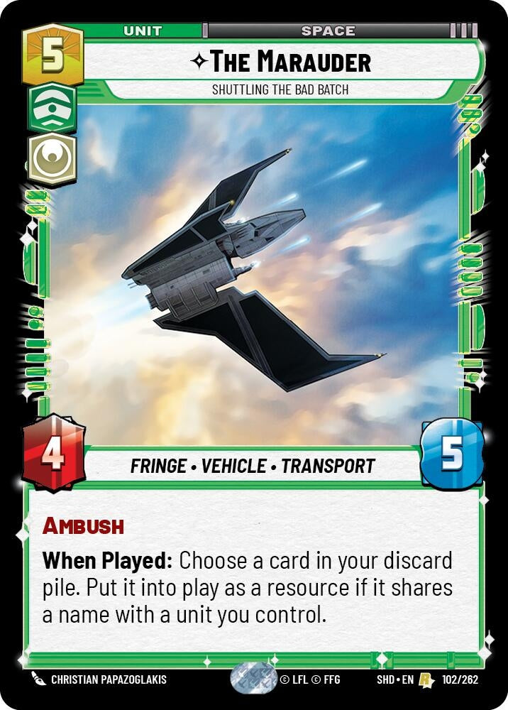 The Marauder - Shuttling the Bad Batch (102) (SHD) - Star Wars: Unlimited Single