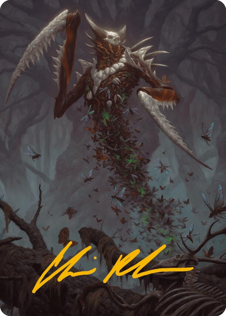 Grist the Plague Swarm Art Card (Gold-Stamped Signature) (18) [ASMH3] - MTG Single