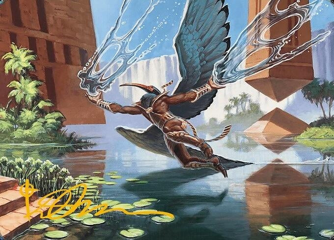 Nadu Winged Wisdom Art Card (Gold-Stamped Signature) (14) [ASMH3] - MTG Single