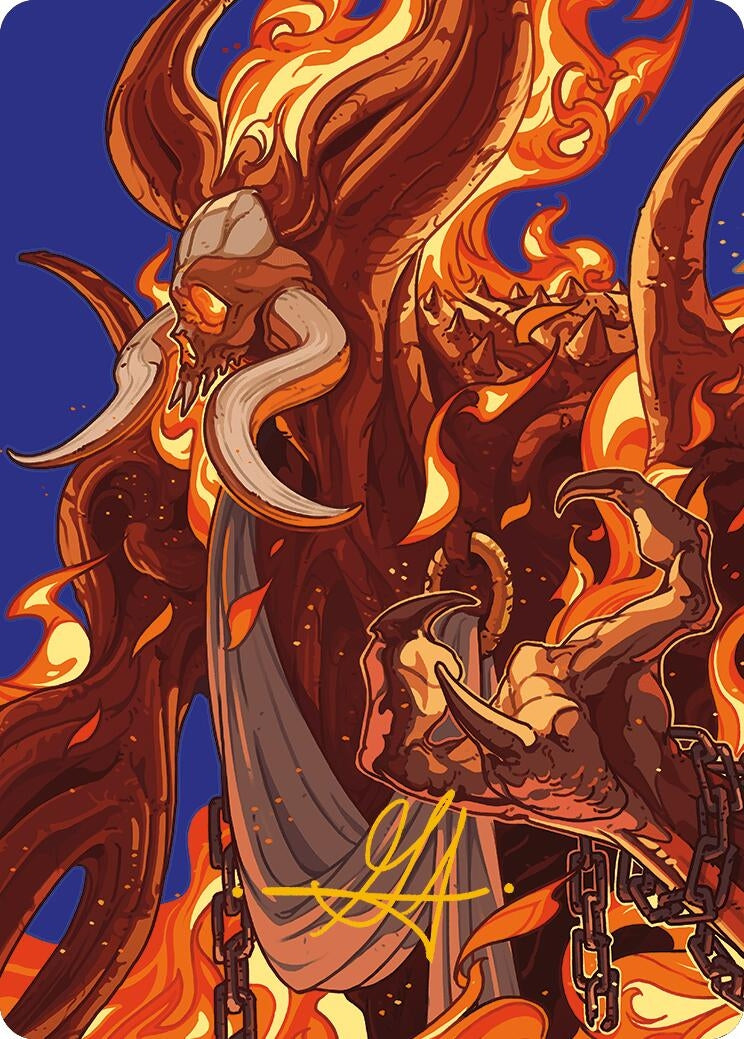 Phlage Titan of Fire’s Fury Art Card (Gold-Stamped Signature) (50) [ASMH3] - MTG Single
