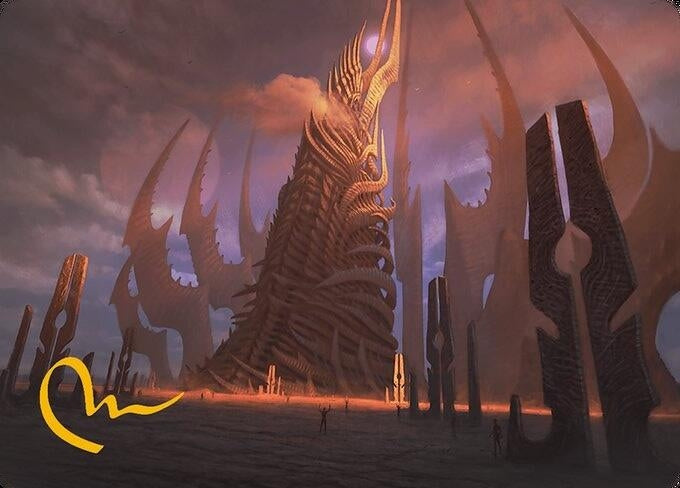 Phyrexian Tower Art Card (Gold-Stamped Signature) (23) [ASMH3] - MTG Single