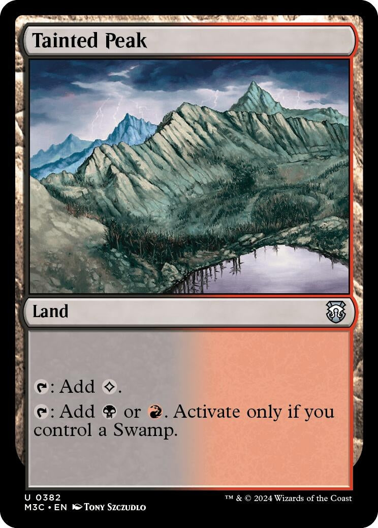 Tainted Peak (Ripple Foil) (382) [M3C] - MTG Single