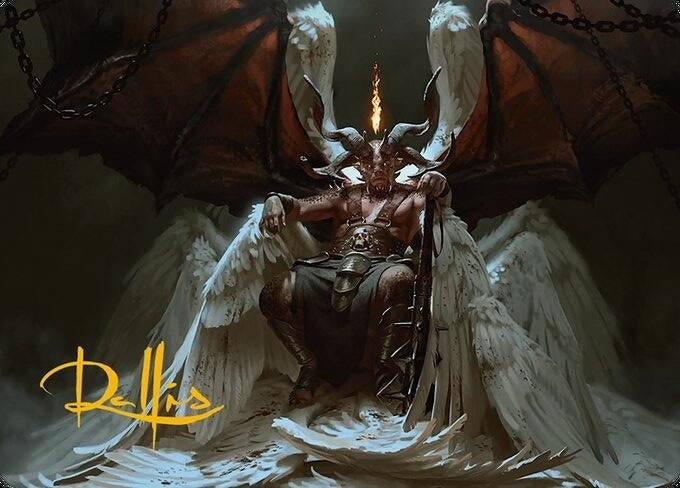 Shilgengar Sire of Famine Art Card (Gold-Stamped Signature) (4) [ASMH3] - MTG Single