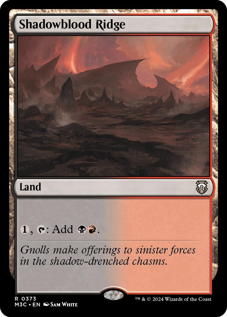 Shadowblood Ridge (Ripple Foil) (373) [M3C] - MTG Single