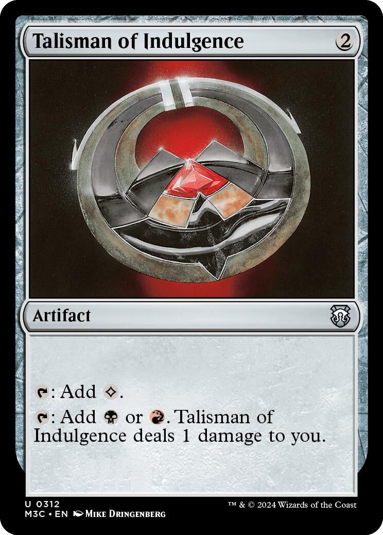 Talisman of Indulgence (Ripple Foil) (312) [M3C] - MTG Single