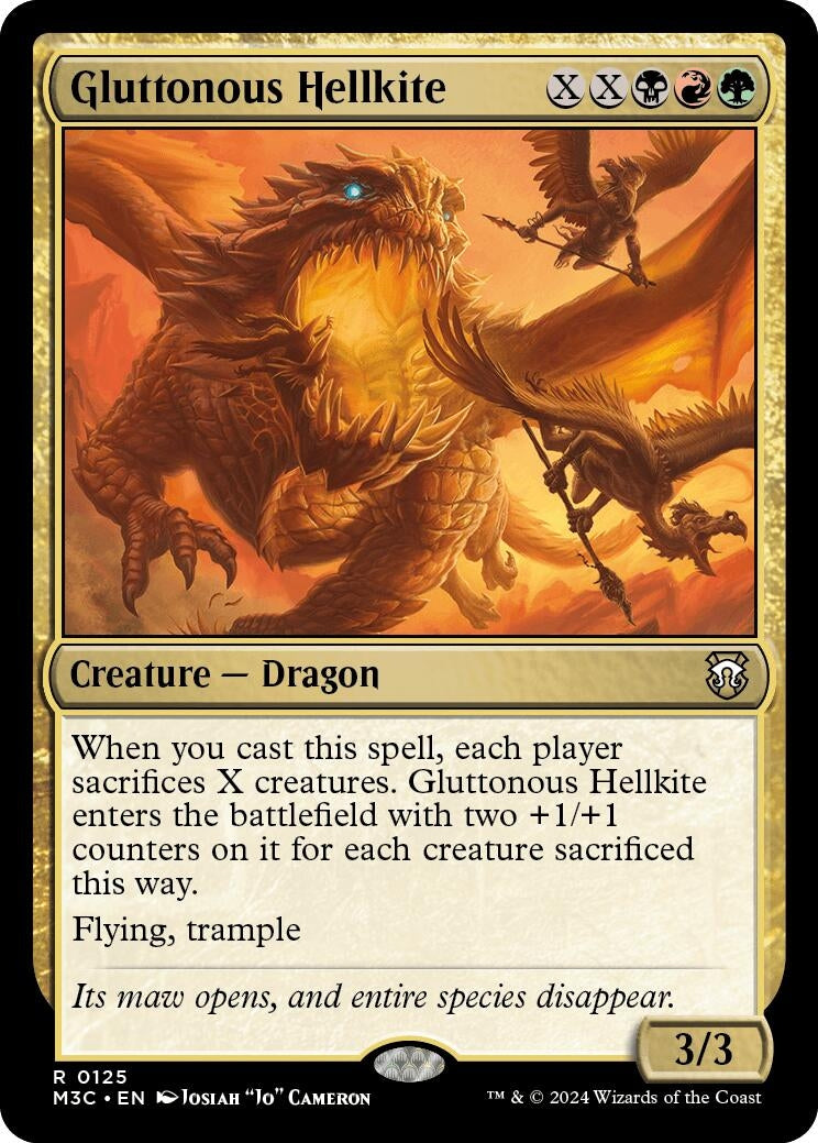Gluttonous Hellkite (125) [M3C] - MTG Single