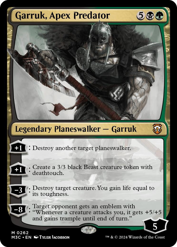 Garruk Apex Predator (Ripple Foil) (262) [M3C] - MTG Single