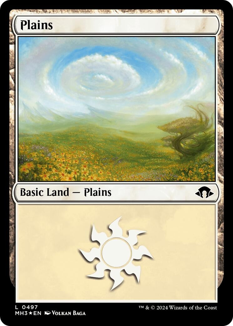 Plains (0497) (Ripple Foil) (497) [MH3] - MTG Single