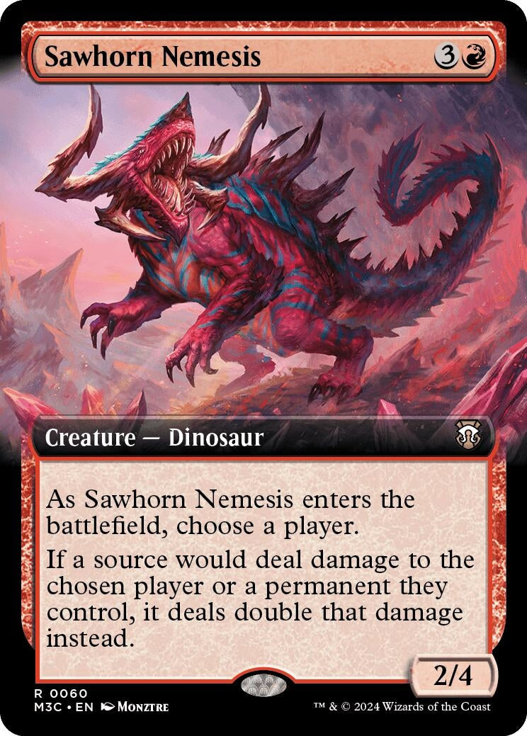 Sawhorn Nemesis (Extended Art) (Ripple Foil) (60) [M3C] - MTG Single