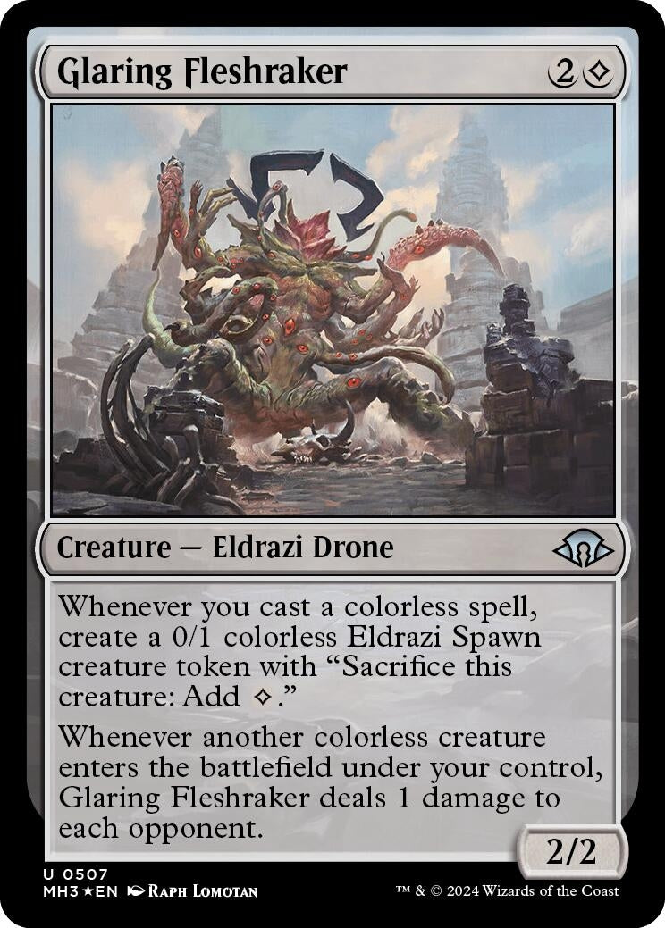Glaring Fleshraker (Ripple Foil) (507) [MH3] - MTG Single