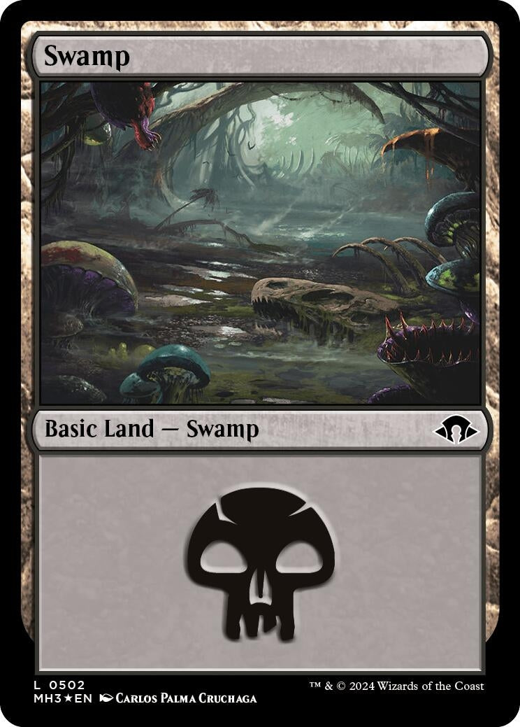 Swamp (0502) (Ripple Foil) (502) [MH3] - MTG Single