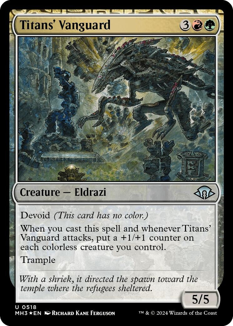 Titans’ Vanguard (Ripple Foil) (518) [MH3] - MTG Single