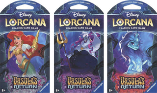 Disney Lorcana: Ursula’s Return Sleeved Booster Pack Art Bundle [Set of 3] (4) - Disney Lorcana Sealed